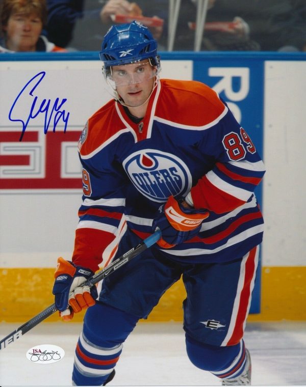 Sam Gagner Autographed Edmonton Oilers 8x10 Photo w/JSA COA