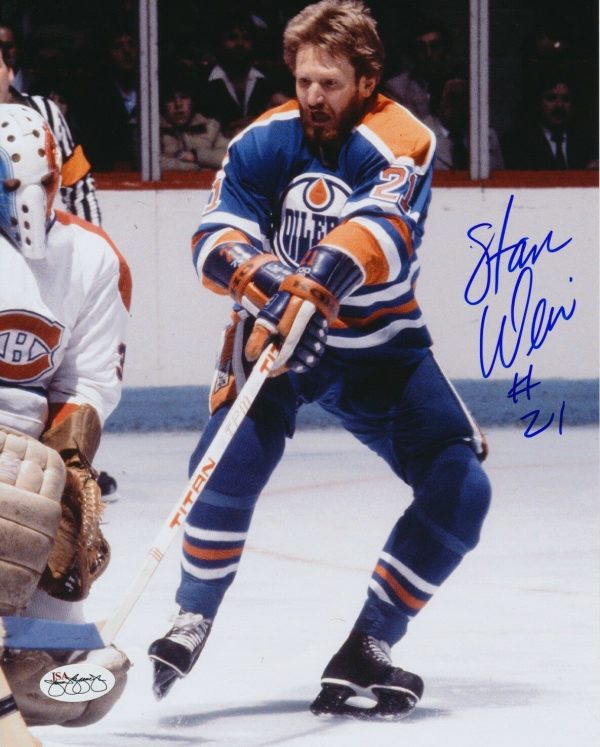 Stan Weir Autographed Edmonton Oilers 8x10 Photograph W/JSA COA
