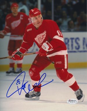 Johan Franzen Signed Framed Detroit Red Wings Stanley Cup 16x20 Photo JSA  COA