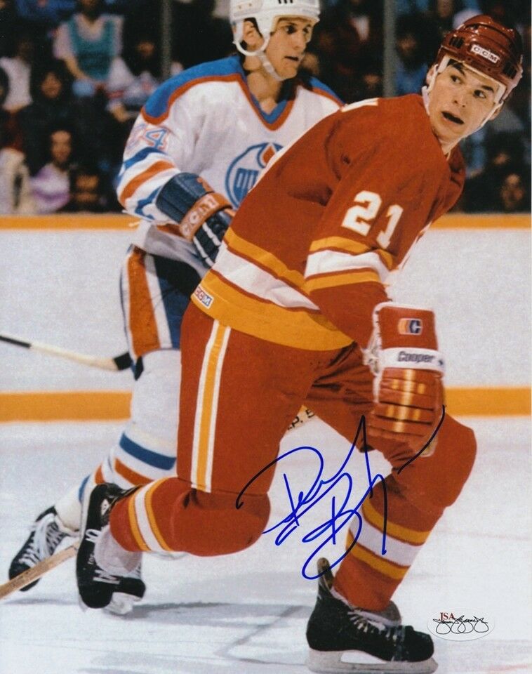 1987-88 Perry Berezan Game Worn, Signed Calgary Flames Jersey