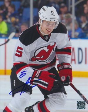 WILL BUTCHER AUTOGRAPHED SIGNED NEW JERSEY DEVILS LOGO PUCK JSA