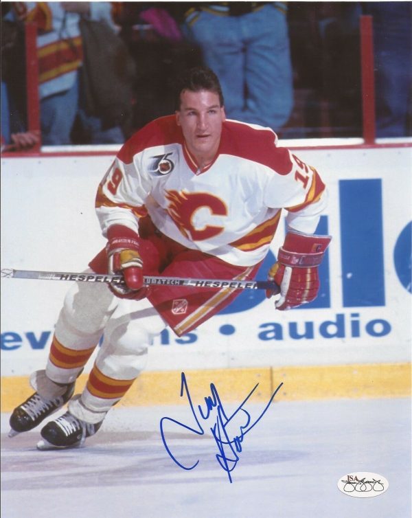 Tim Hunter Calgary Flames Autographed Signed 8x10 Photograph (JSA SOA)