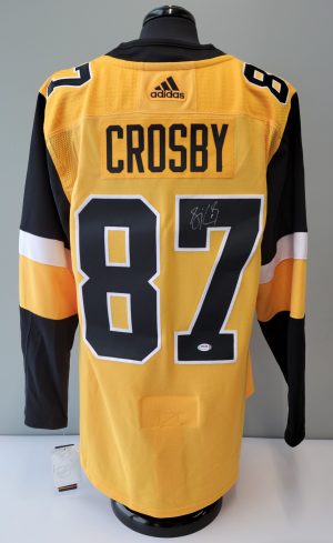 Sidney Crosby Pittsburgh Penguins Authenticated Autographed Licensed Adidas Jersey #87 (PSA COA)