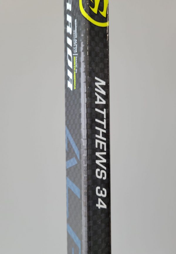 Auston Matthews Warrior Alpha DX Game Used Hockey Stick