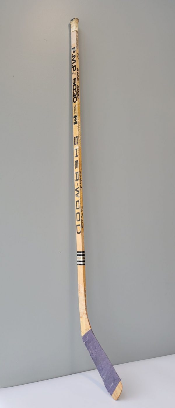 Dave Semenko Sherwood P.M.P. Game Used Hockey Stick