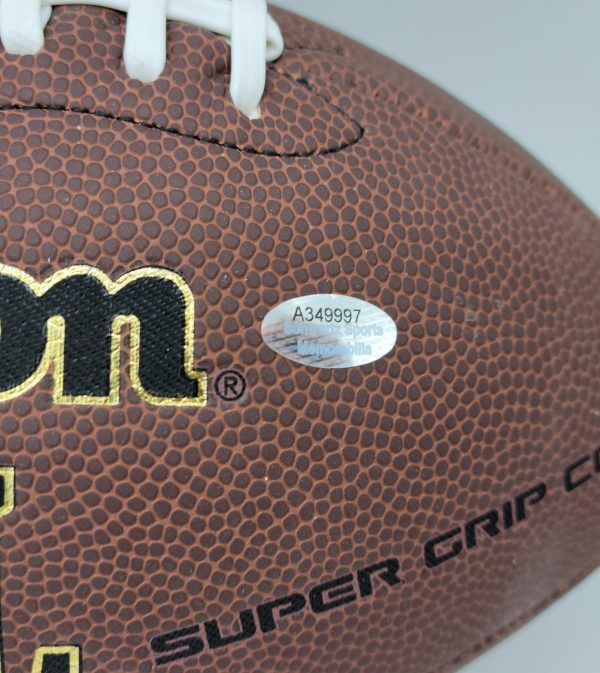 Warren Moon Autographed NFL Football HOF Inscription (Schwartz Sports COA)