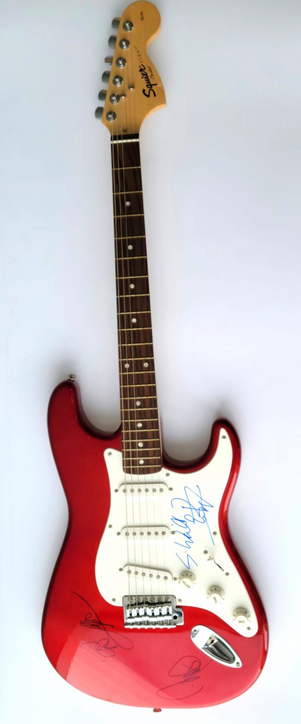 Stone Temple Pilots Autographed Squier Guitar (Autographed By All 5 Members Including Scott Weiland) JSA COA