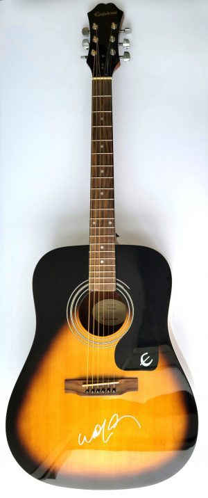 Willie Nelson Autographed Acoustic Guitar (JSA COA)