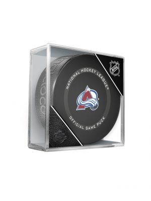 NHL Colorado Avalanche Officially Licensed 2021-2022 Team Game Puck Design - In Cube