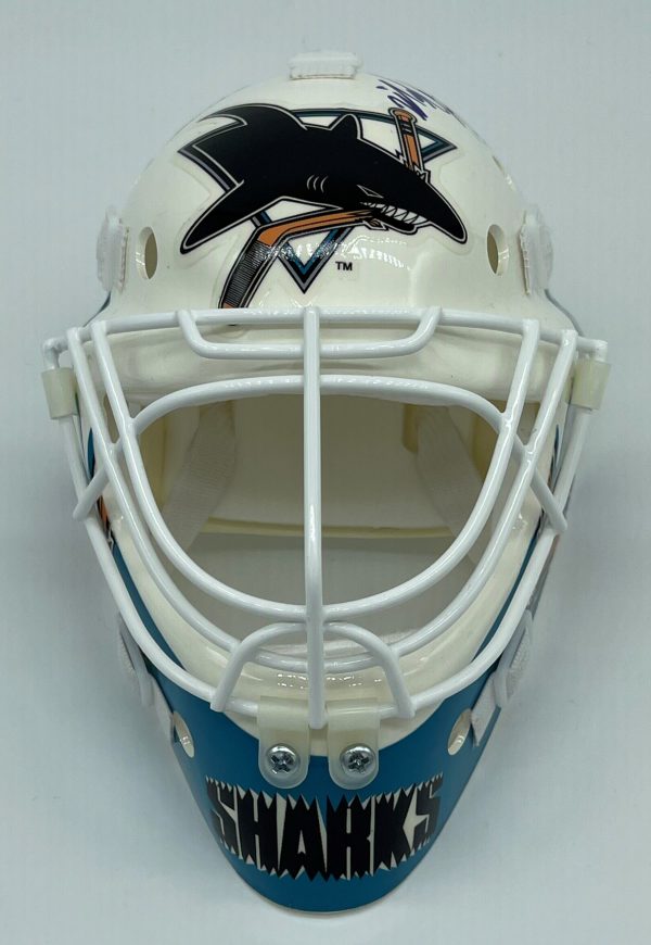 Mike Vernon Signed Mini Helmet - San Jose Sharks - Center Ice Autographs
