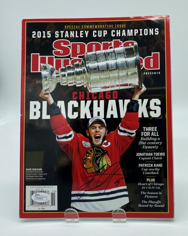 Jonathan Toews Blackhawks 2015 Stanley Cup Champions Autographed Magazine (JSA COA)