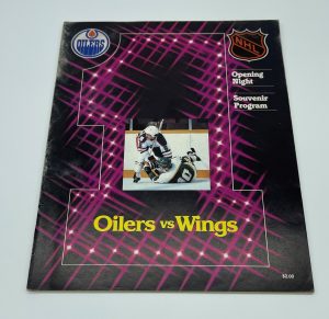 1979-80 Edmonton Oilers VS Detroit Red Wings Opening Night Souvenir Program