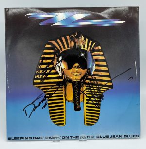 ZZ Top - Sleeping Bag / Party On The Patio / Blue Jean Blues Signed Vinyl Record