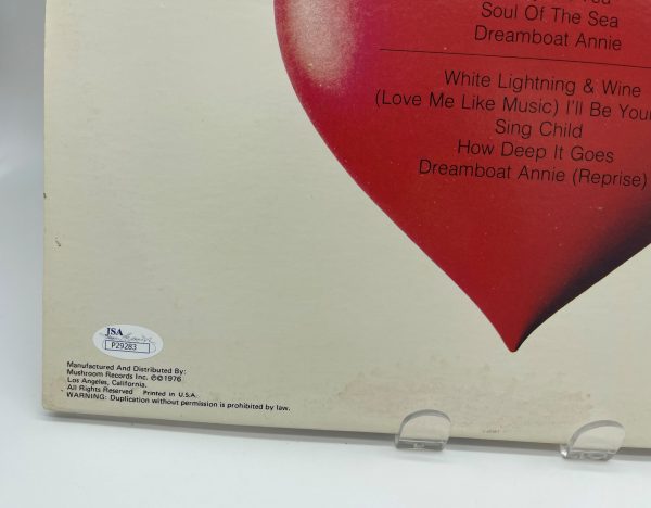 Heart - Dreamboat Annie Signed Vinyl Record (JSA)