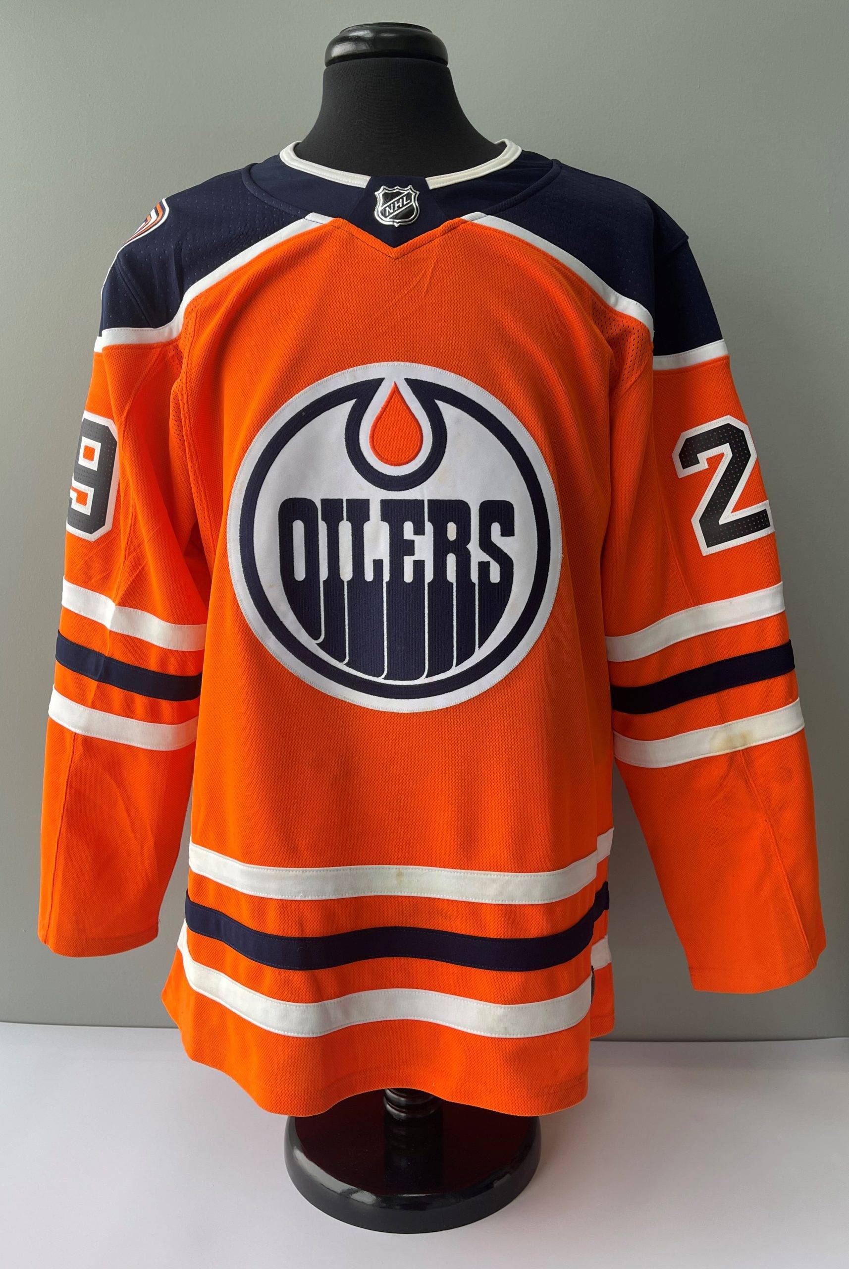 Leon Draisaitl #29 - Autographed Edmonton Oilers Orange Adidas