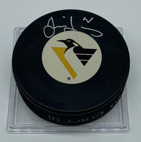 Jaromir Jarg Penguins Autographed Puck w/COA