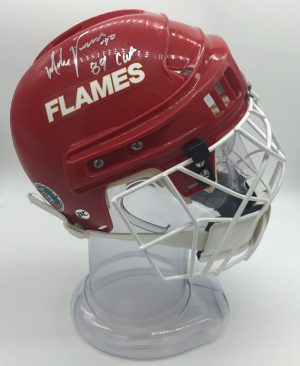 Mike Vernon Calgary Flames Signed Helmet w/JIC COA