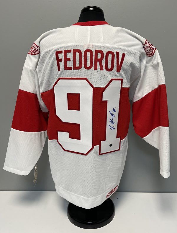 Sergei Fedorov Red Wings Signed Jersey w/JIC COA