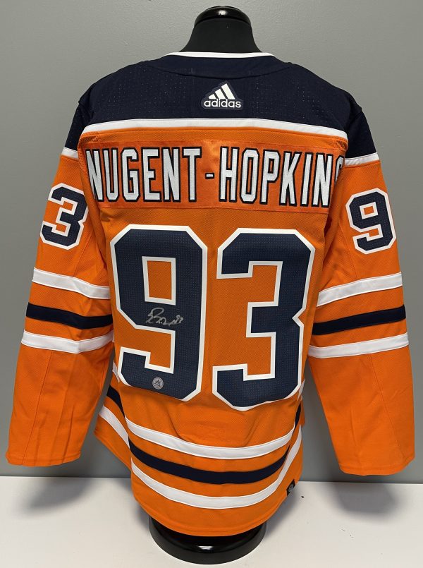 Ryan Nugent-Hopkins Oilers Adidas Signed Jersey w/AJ COA