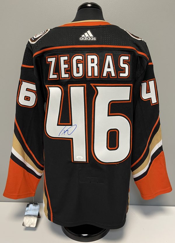 Trevor Zegras Ducks Adidas Signed Jersey w/JSA COA