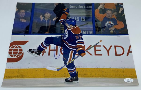 Connor McDavid Edmonton Oilers Autographed 11x14 Photo w/ JSA COA