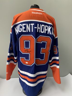 Ryan Nugent-Hopkins Oilers Autographed Jersey w/ JSA COA