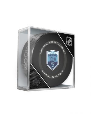 NHL Seattle Kraken Officially Licensed 2021-2022 Team Game Puck Design - In Cube