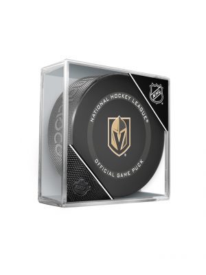 NHL Vegas Golden Knights Officially Licensed 2021-2022 Team Game Puck Design - In Cube