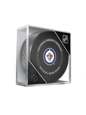 NHL Winnipeg Jets Officially Licensed 2021-2022 Team Game Puck Design - In Cube