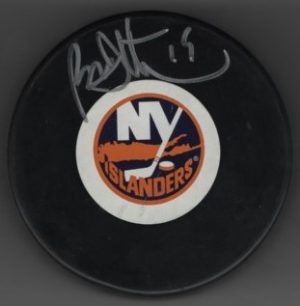 Bryan Trottier Islanders Autographed Hockey Puck w/COA