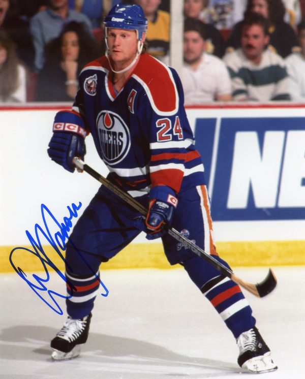 Dave Manson Oilers Autographed 8x10 Photo W/ COA