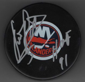 Denis Potvin Islanders Autographed Hockey Puck w/COA