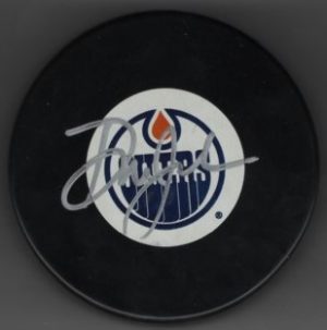 Don Jackson Oilers Autographed Hockey Puck w/COA