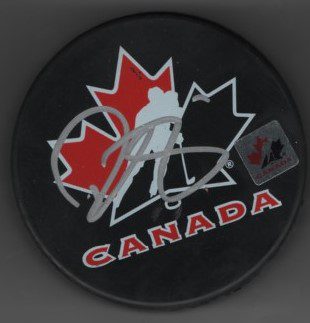Drew Doughty Team Canada Autographed Hockey Puck w/COA