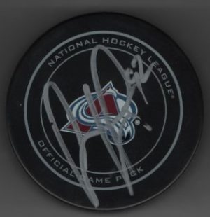 Gabriel Landeskog Avalanche Autographed Hockey Puck w/COA