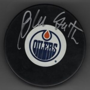 Glen Sather Oilers Autographed Hockey Puck w/COA