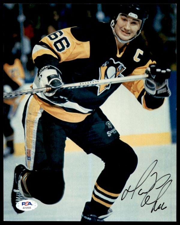 Mario Lemieux Pittsburgh Penguins Autographed 8x10 Photo w/PSA COA