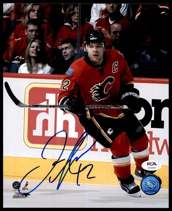 Jarome Iginla Calgary Flames Autographed 8x10 Photo w/PSA COA