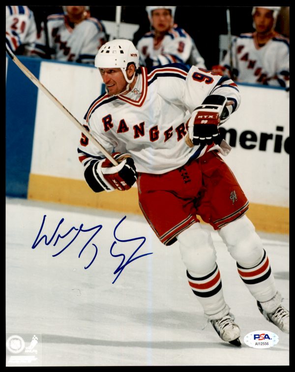 Wayne Gretzky New York Rangers Autographed 8x10 Photo w/PSA COA