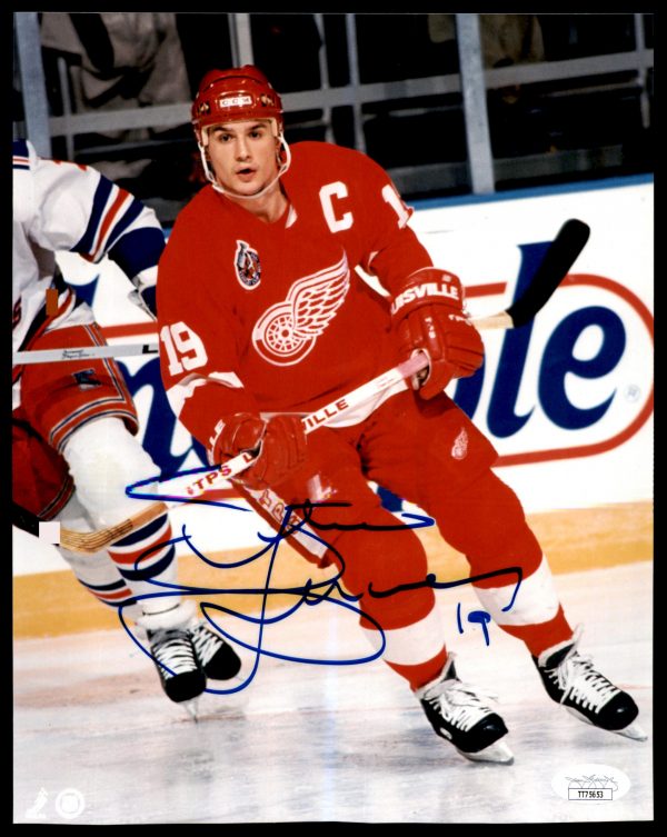 Steve Yzerman Detroit Red Wings Autographed 8x10 Photo w/JSA COA