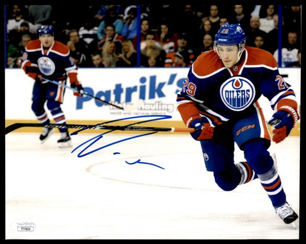 Leon Draisaitl Edmonton Oilers Autographed 8x10 Photo w/JSA COA