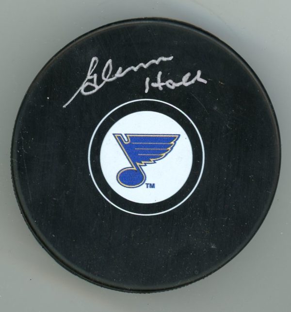 Glenn Hall Signed St. Louis Blues Puck W/COA