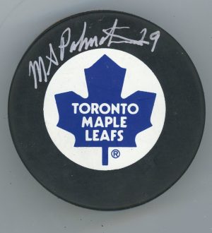 Mike Palmateer Signed Toronto Maple Leafs Puck W/COA