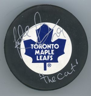 Felix Potvin Signed Toronto Maple Leafs Puck inscribed "The Cat" W/COA