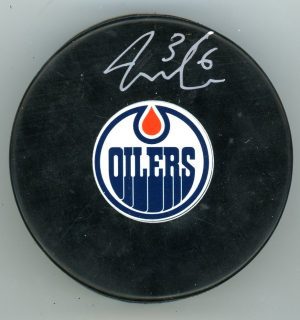 Jack Campbell Signed Edmonton Oilers Puck w/COA