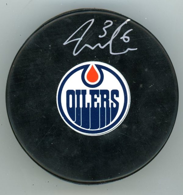 Jack Campbell Signed Edmonton Oilers Puck w/COA