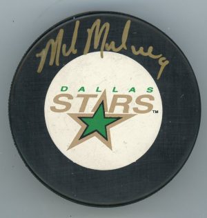 Mike Modano Signed Dallas Stars Puck w/COA