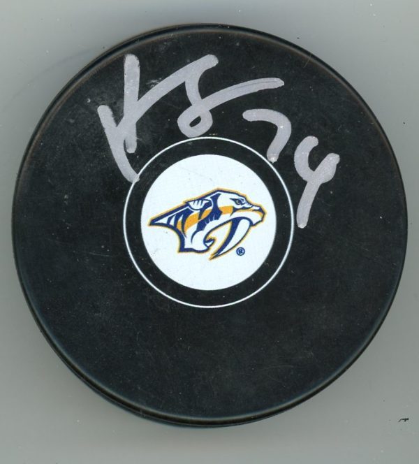 Juuse Saros Signed Nashville Predators Puck W/COA