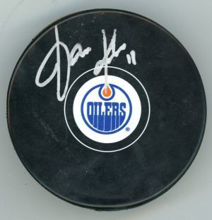Jari Kurri Signed Edmonton Oilers Puck W/COA
