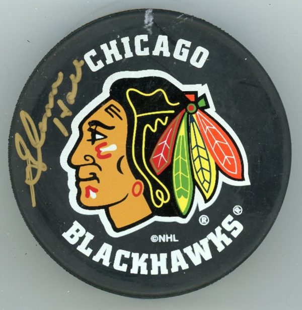 Glenn Hall Signed Chicago Blackhawks Puck W/COA